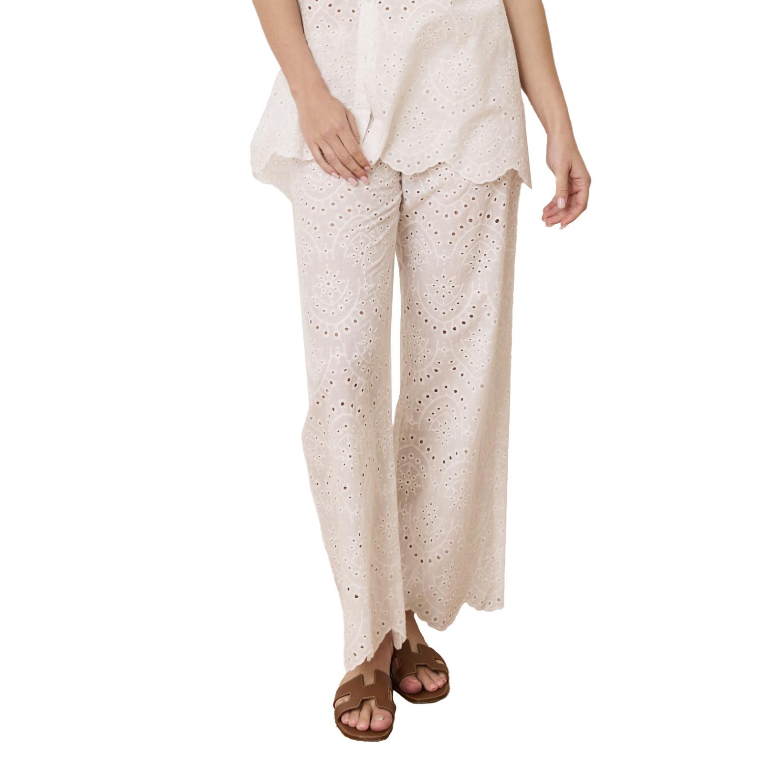 Caitlin Crisp Broderie Lounge Pant